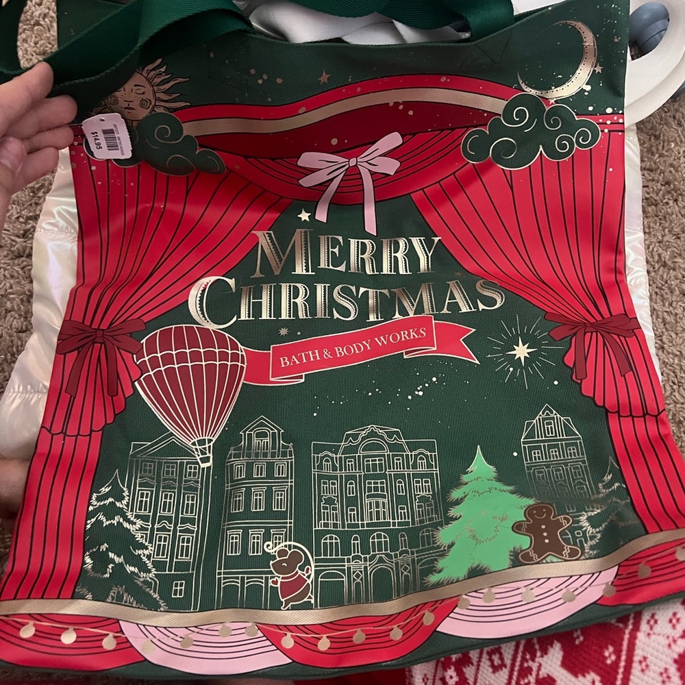 NWT Bath and Body Works “Merry Christmas” Tote Bag